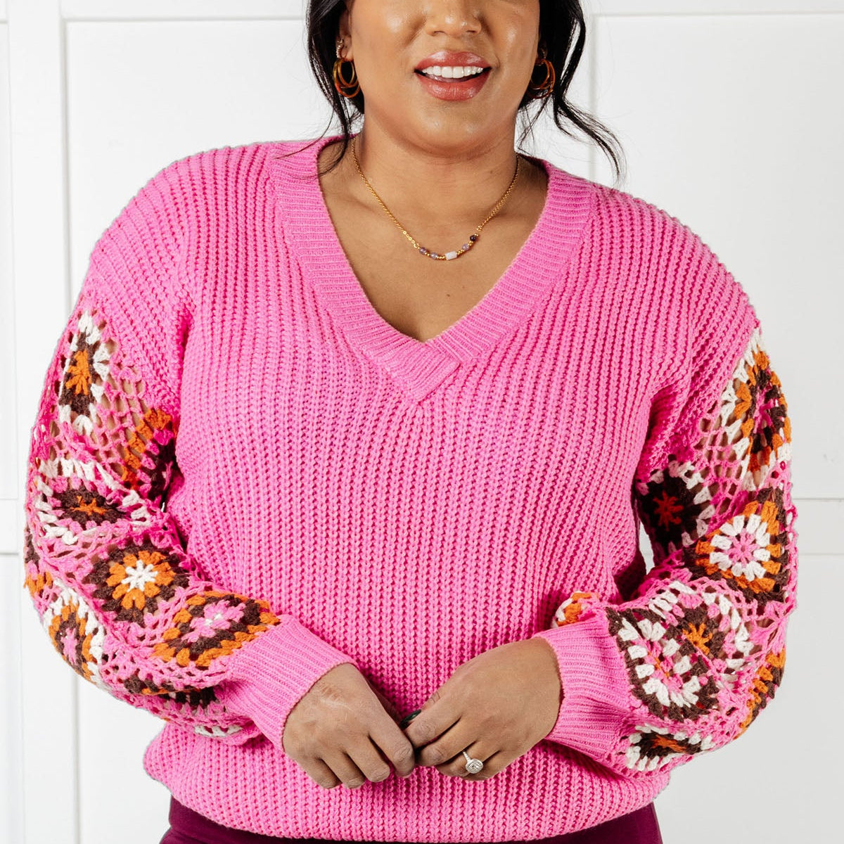 Can't Stop this Feeling V-Neck Knit Sweater