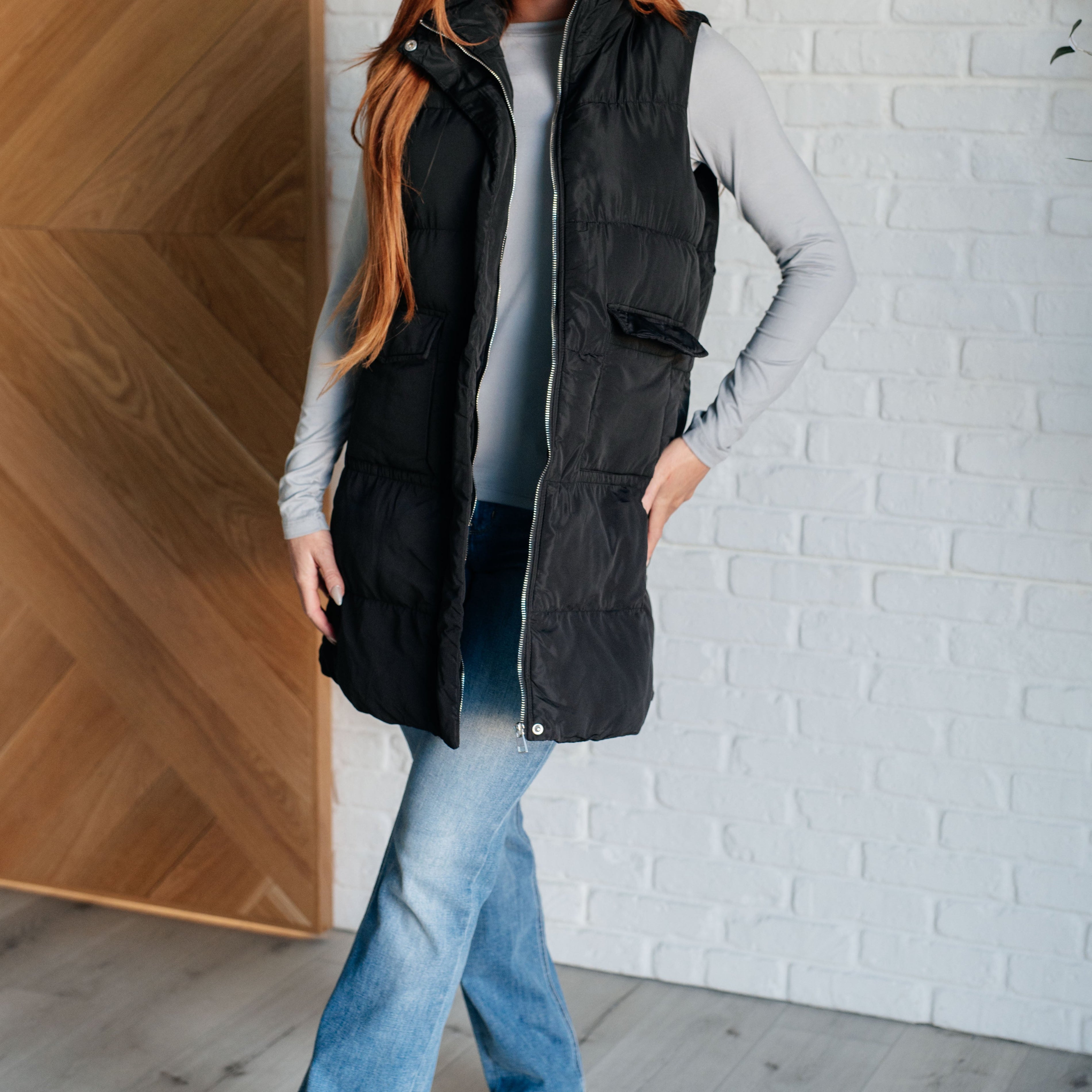 Cold and Calculated Longline Puffer Vest