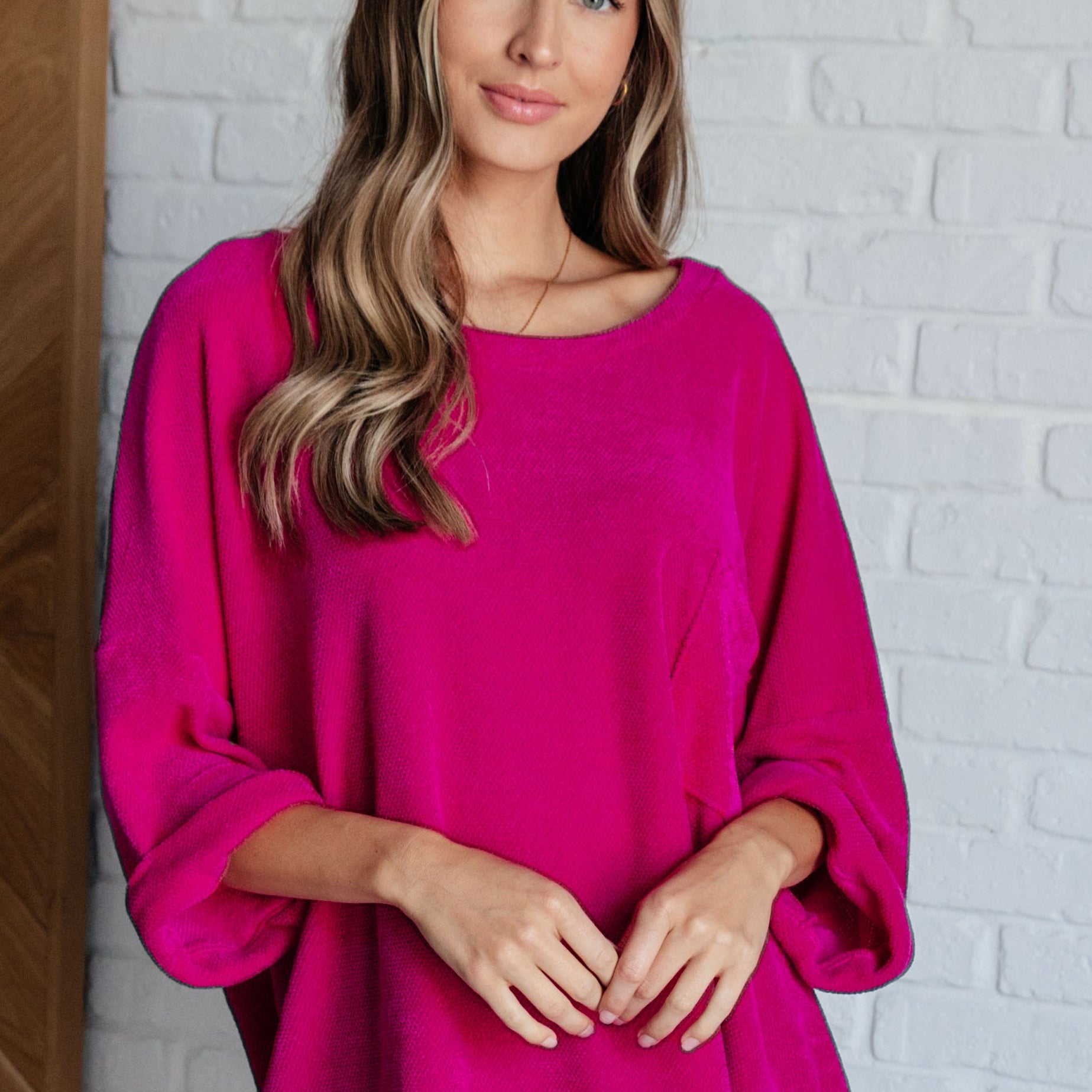 Pink Thoughts Chenille Blouse