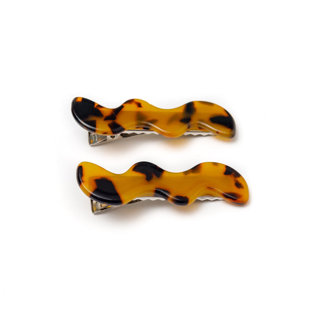 Wavy Clip Set in Tortoise