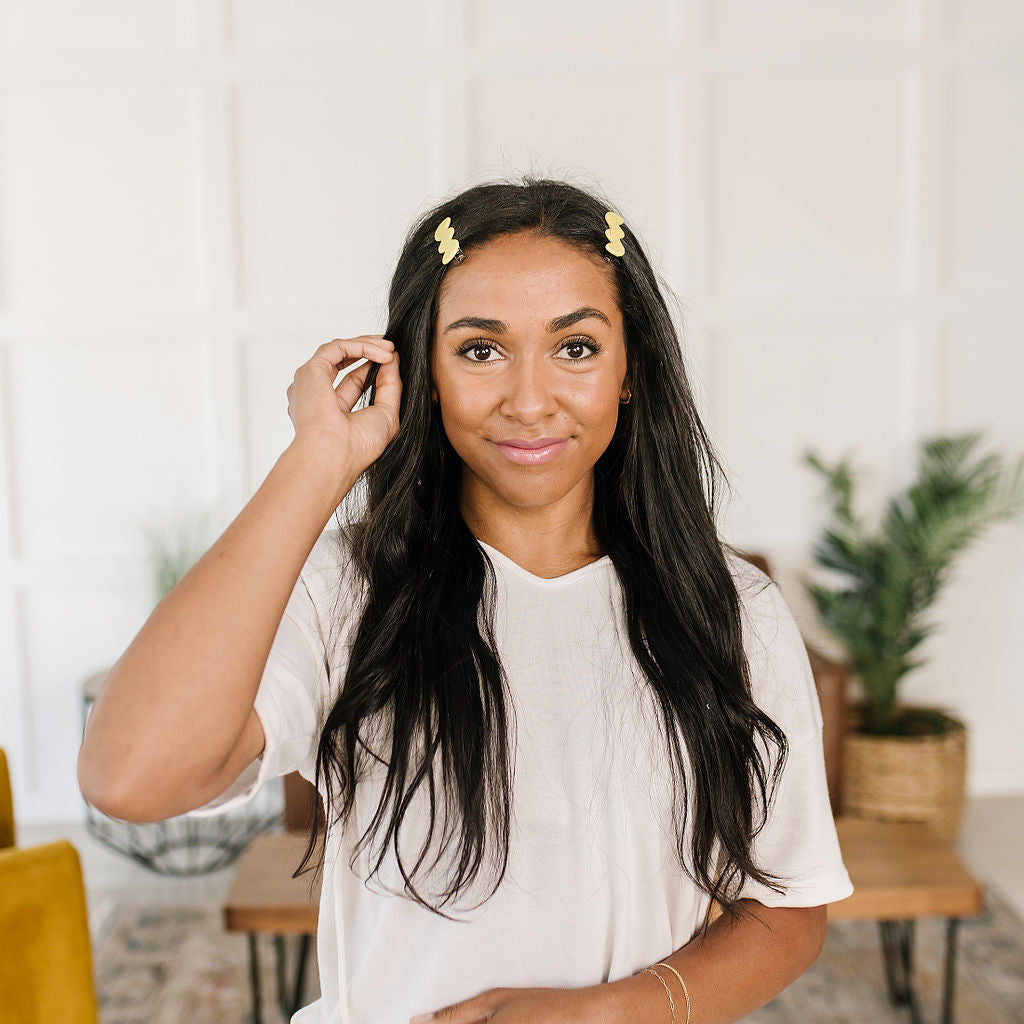 Wavy Clip Set in Yellow