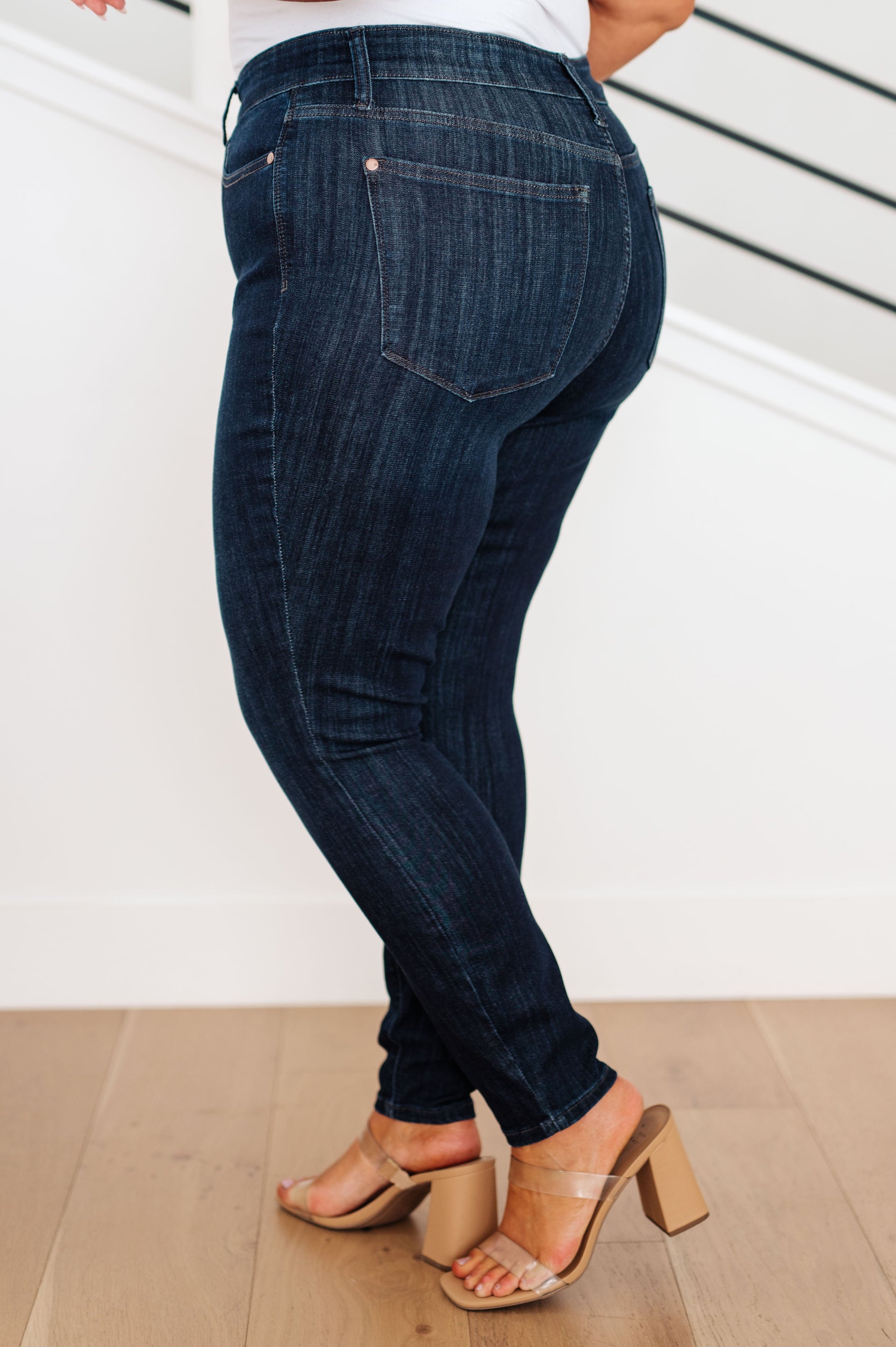 Judy Blue - Celecia High Waist Hand Sanded Resin Skinny Jeans