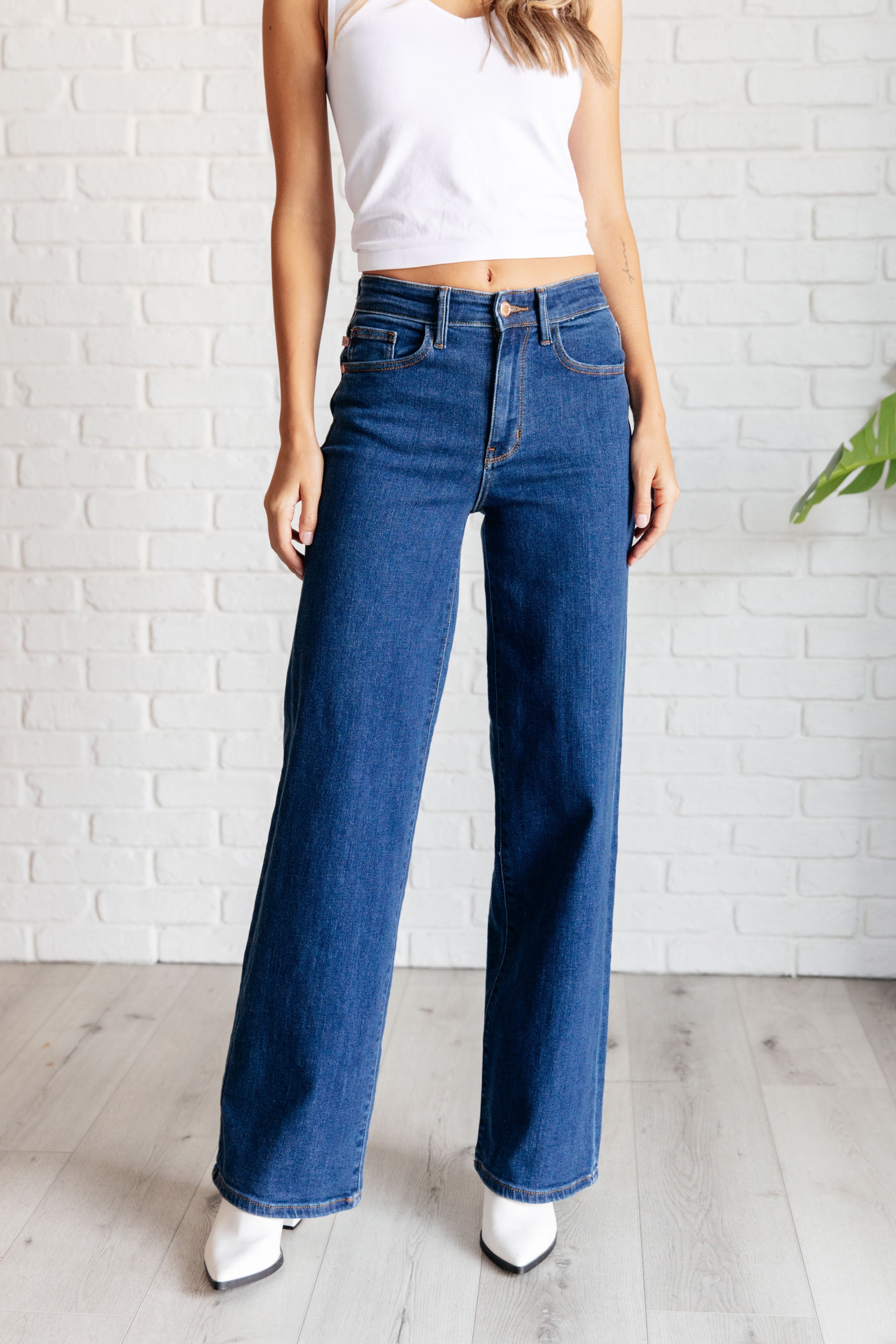 Judy Blue - Hazel High Rise Vintage Wide Leg Jeans