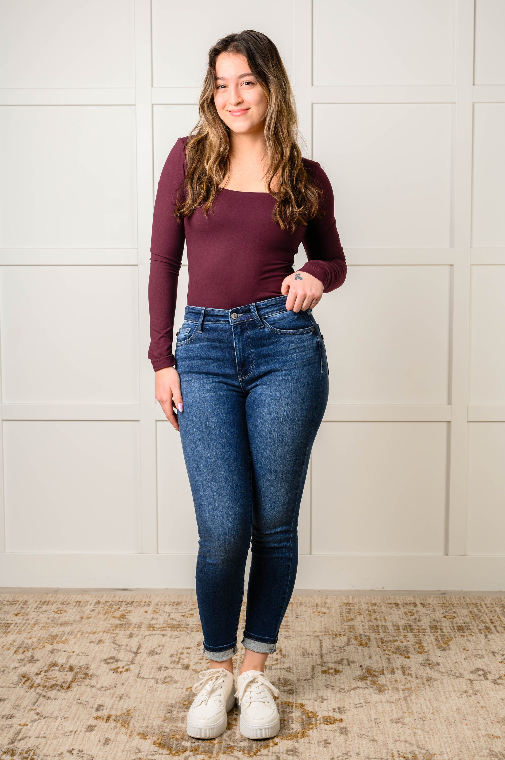 Judy Blue - Skylar Mid Rise Thermal Vintage Skinny Jean