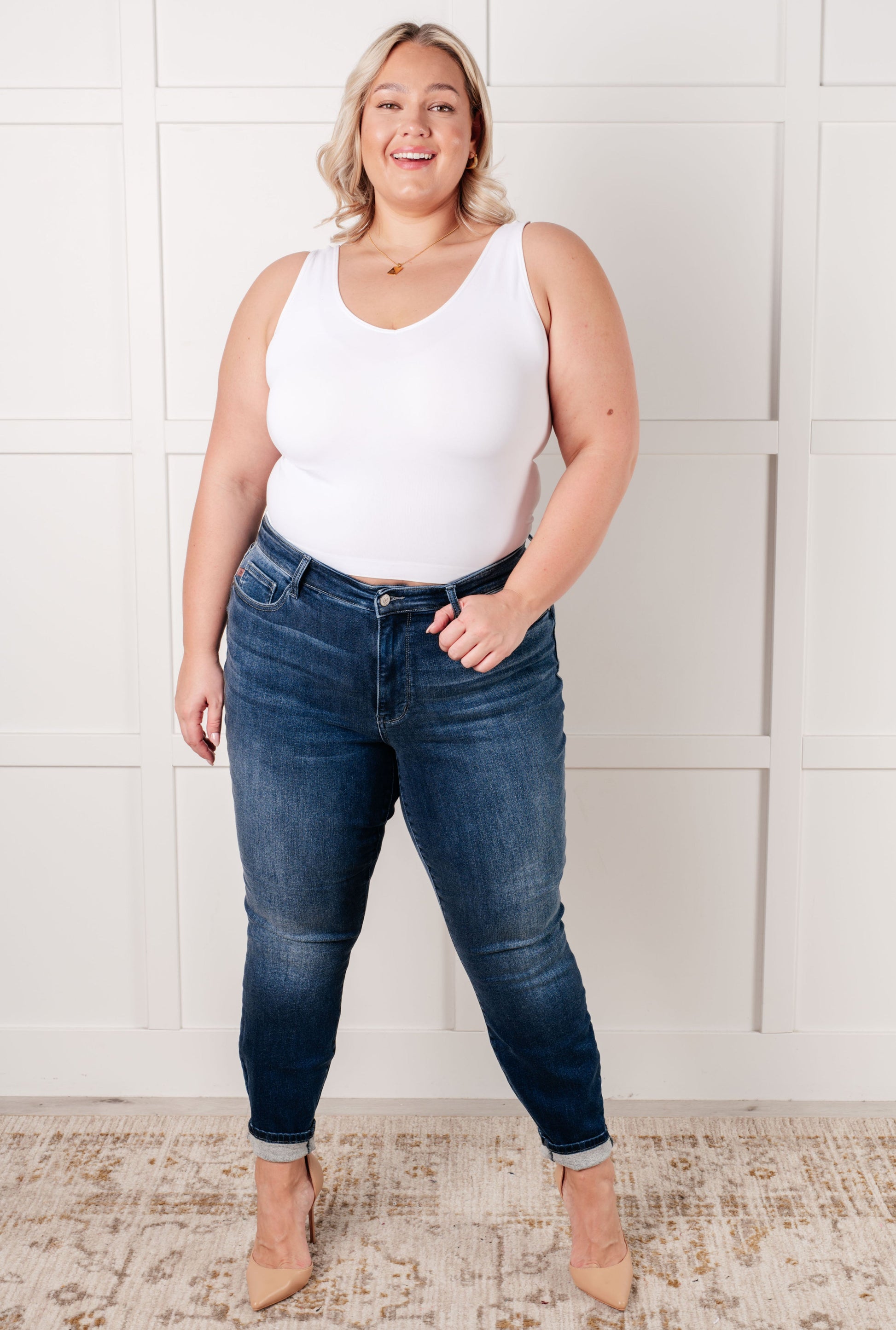 Judy Blue - Skylar Mid Rise Thermal Vintage Skinny Jean