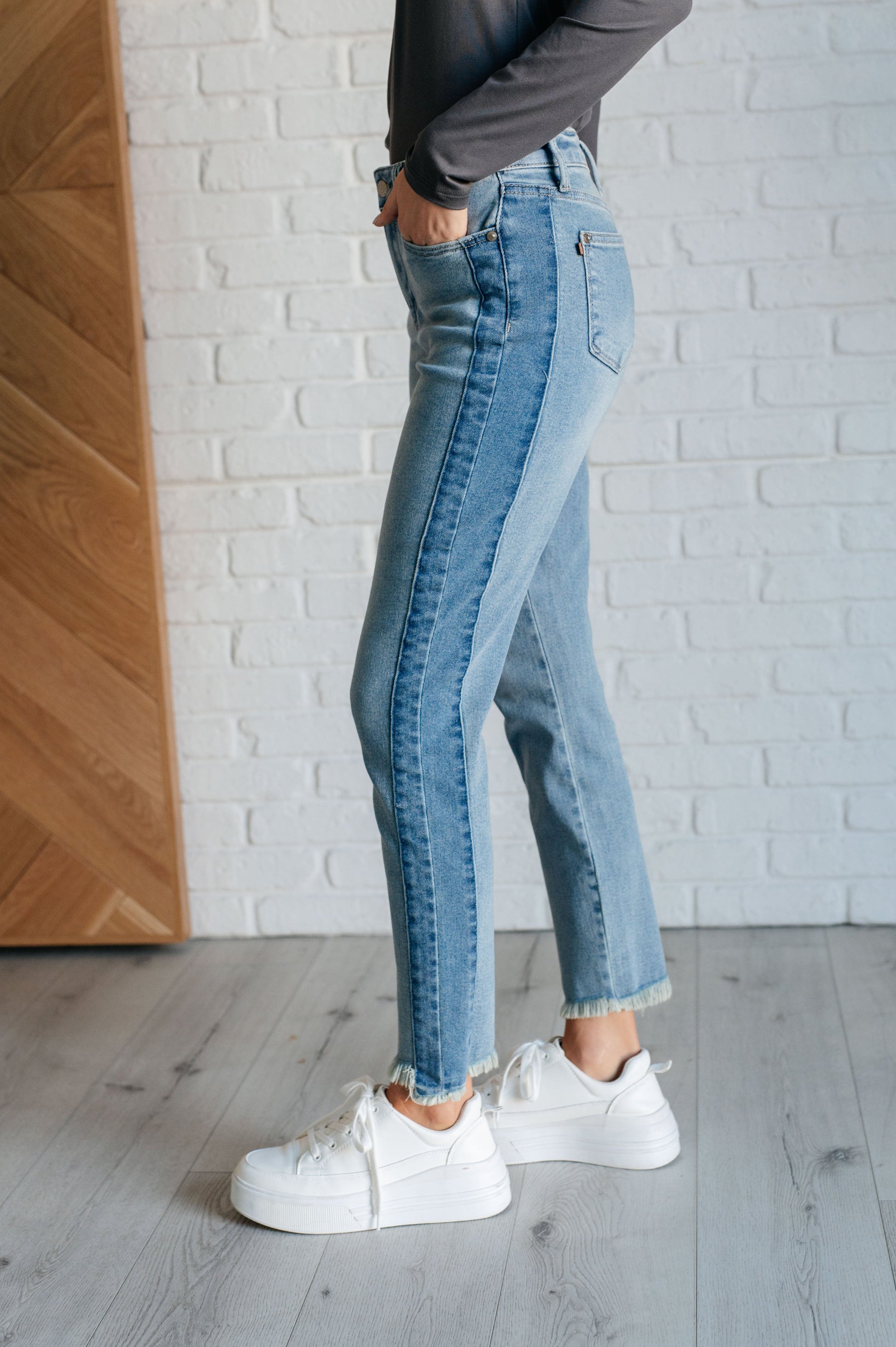 Judy Blue - Susan High Rise Side Panel Detail Slim Jeans