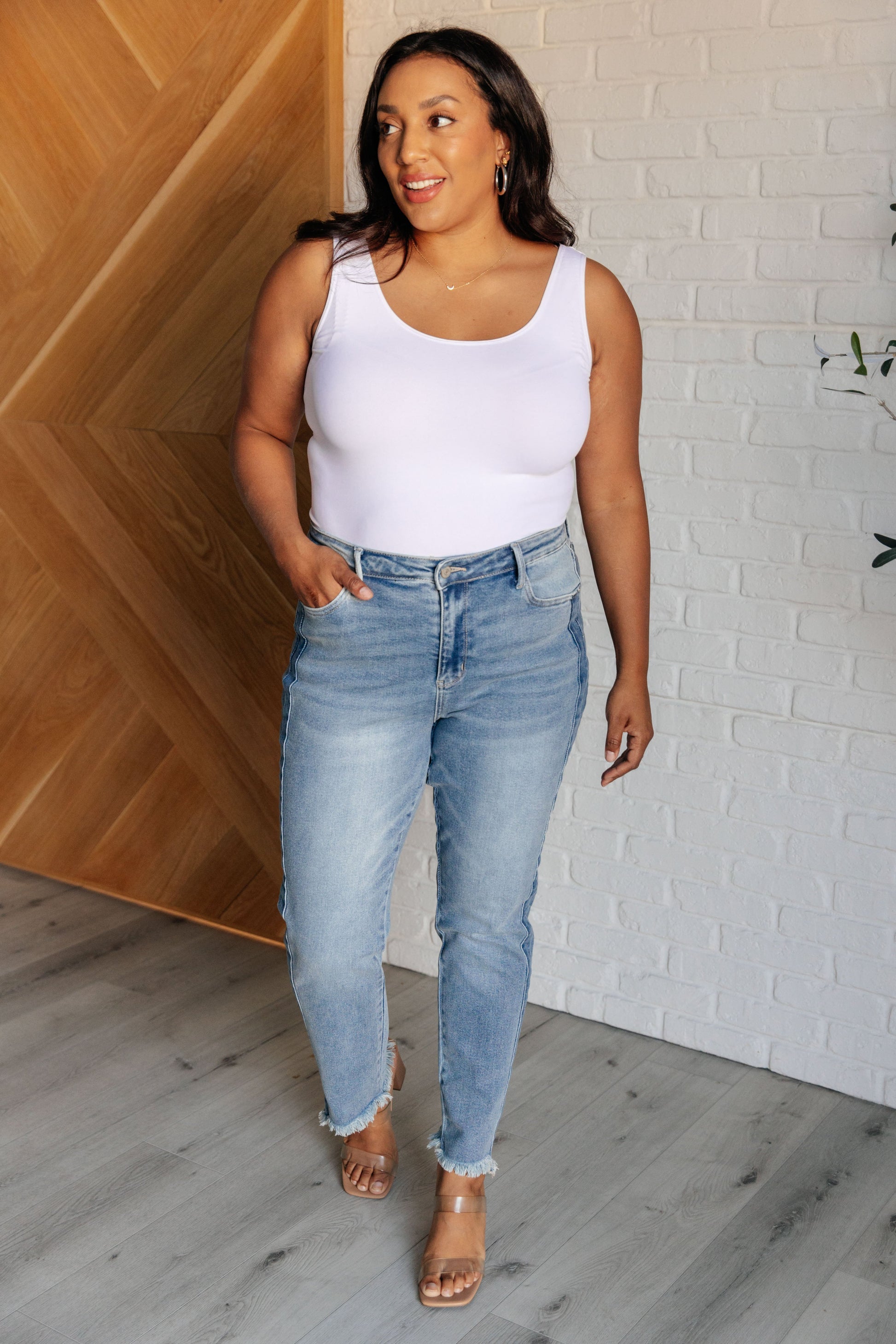 Judy Blue - Susan High Rise Side Panel Detail Slim Jeans